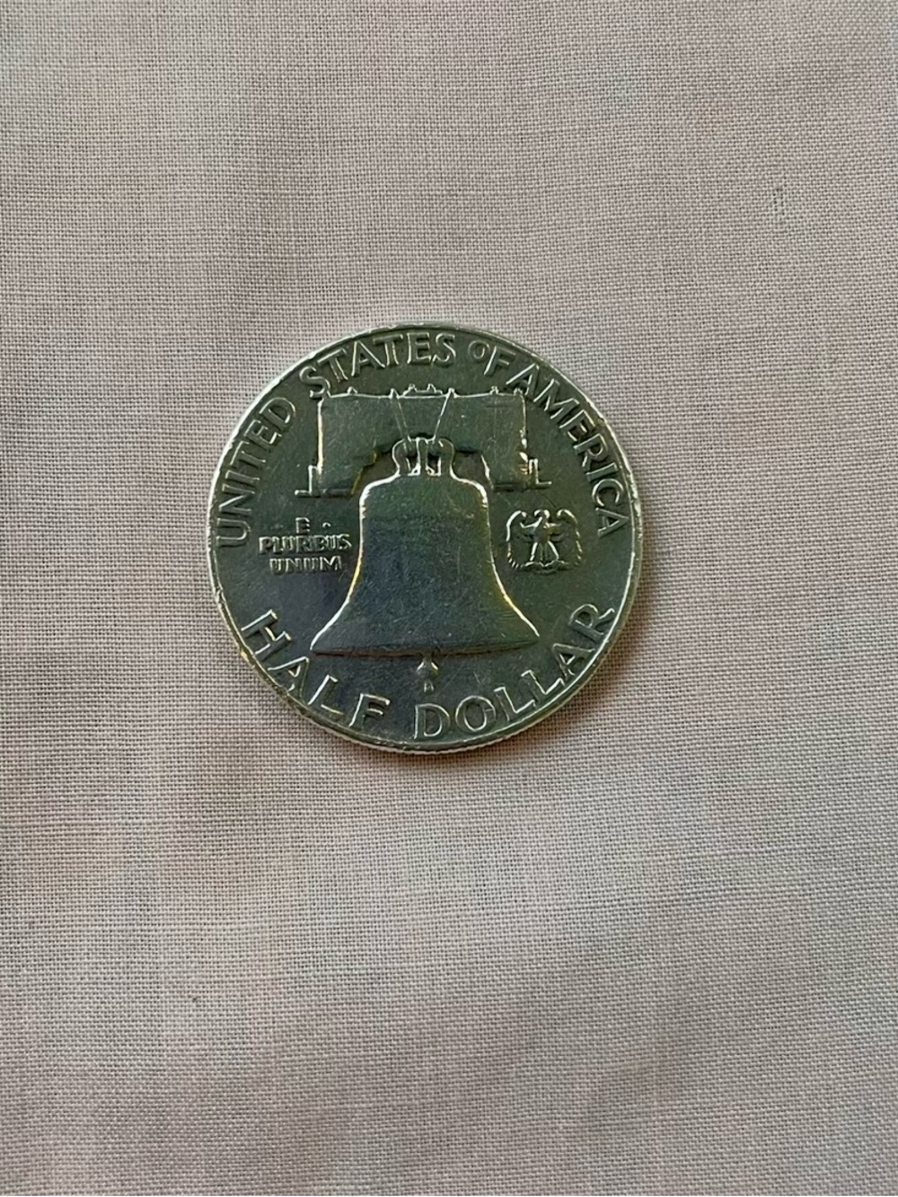 1958 USA Benjamin Franklin Half Dollar - Picture 2 of 2